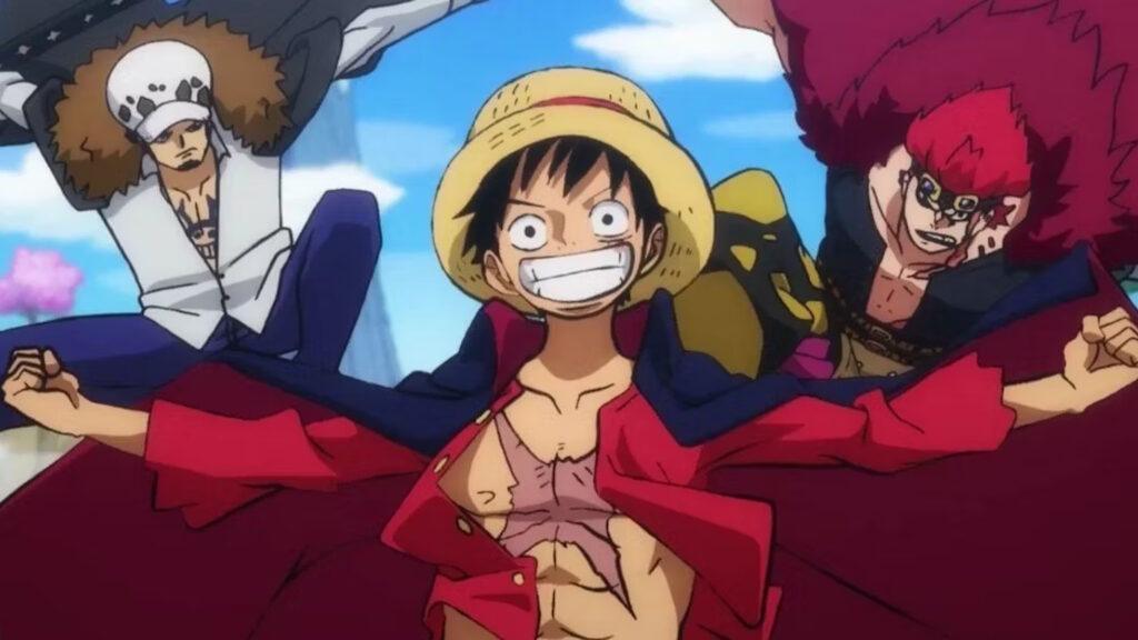 One Piece Luffy Law e Kid