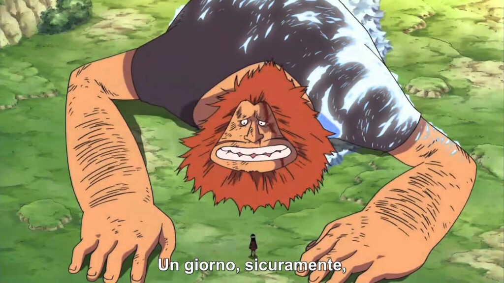 One Piece Nico Robin salvata da Sauro