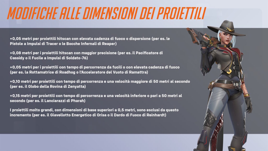 Modifiche della Stagione 9 alle dimensioni dei proiettili di Overwatch 2