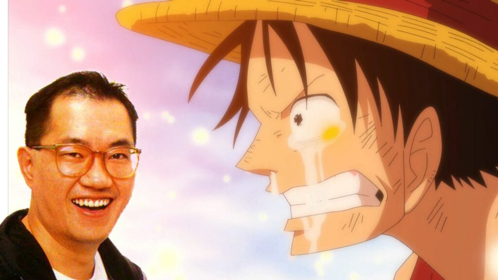 Akira Toriyama con Luffy di One Piece