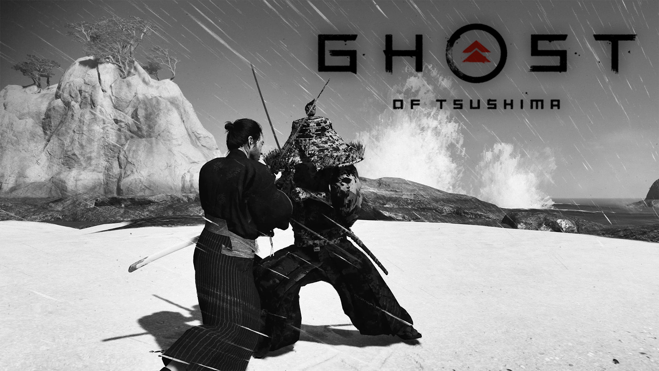 Ghost of Tsushima in bianco e nero