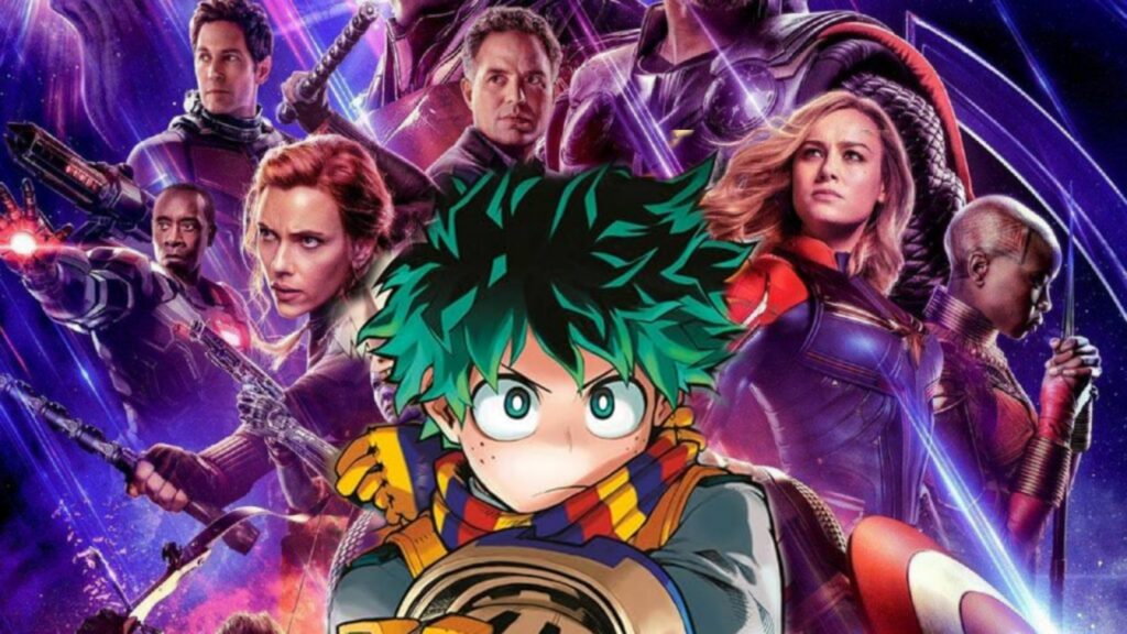 Deku di My Hero Academia, e Avengers Endgame