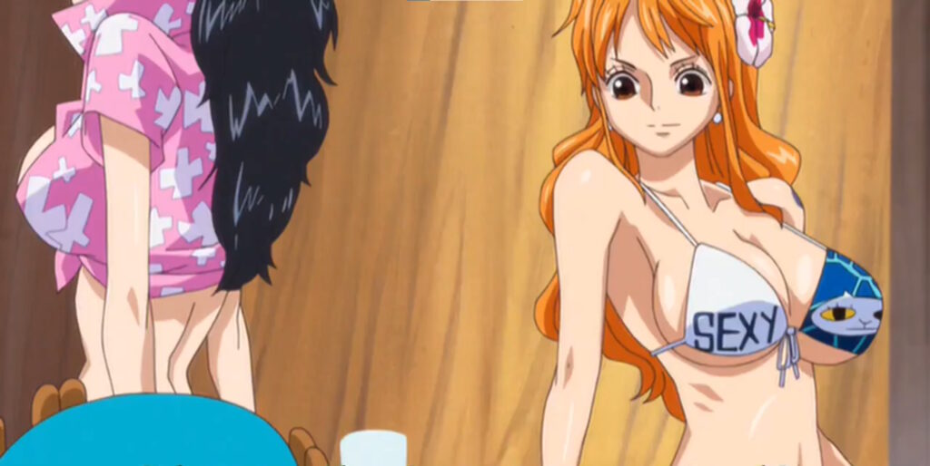 One Piece Gold Nami e Nico Robin in bikini
