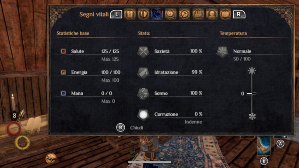 Outward: Definitive Edition, Recensione - Si deve proprio fare porting su tutto? 4 Outward: Definitive Edition statistiche sopravvivenza