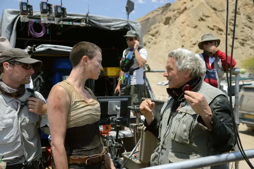 George Miller con Charlize Theron in Mad Max Fury Road