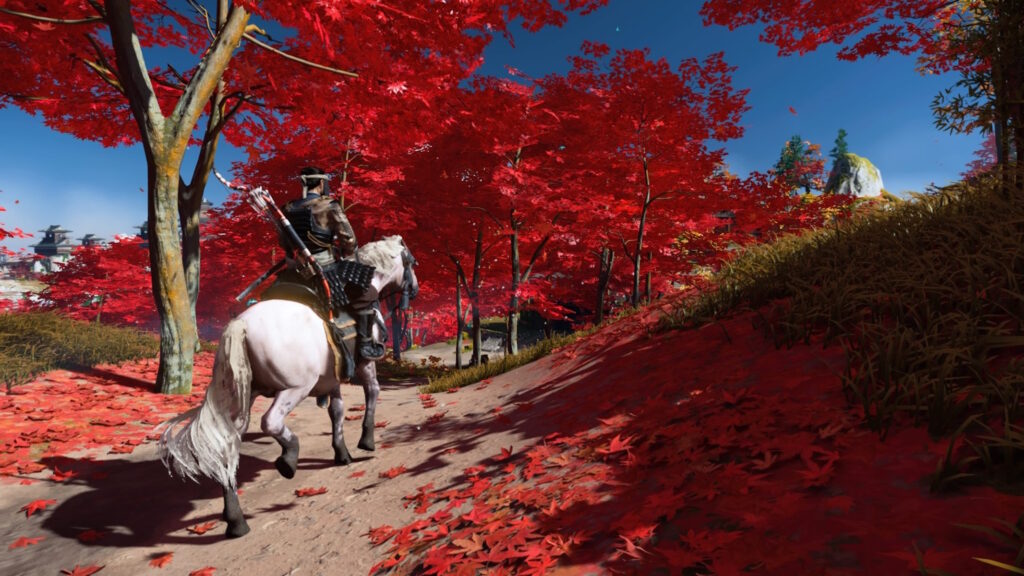 Ghost of Tsushima passeggiata autunnale