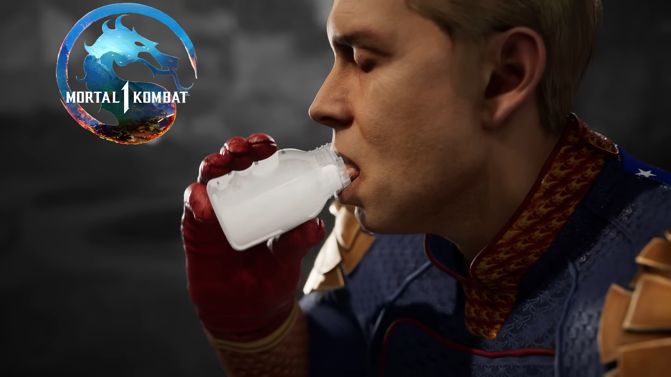 Mortal Kombat 1 Patriota che beve del latte