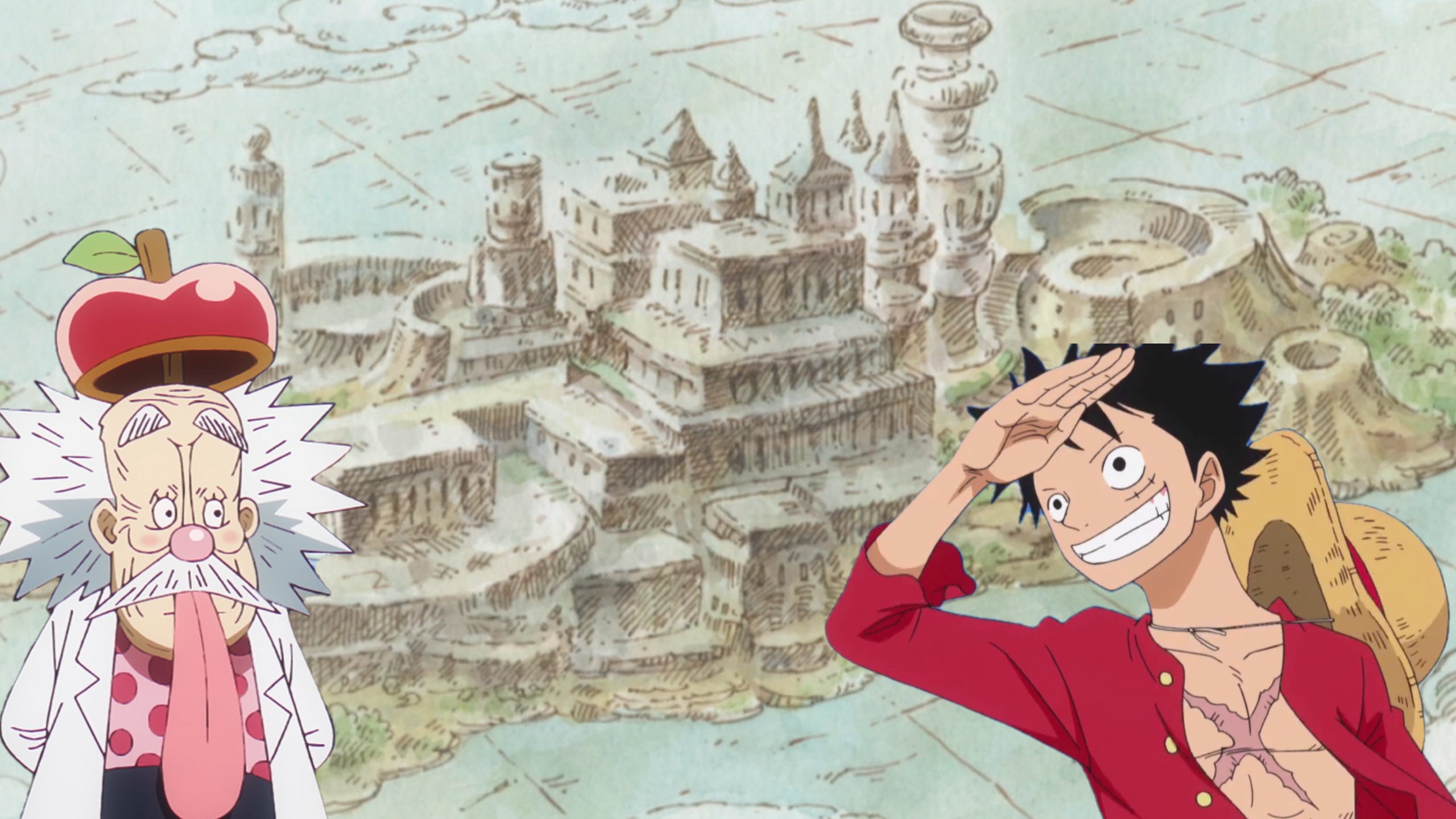 Vegapunk e Luffy di One Piece