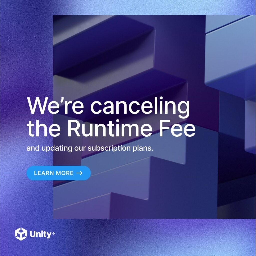 Unity cancella ufficialmente la "tassa di installazione" 1 Unity
