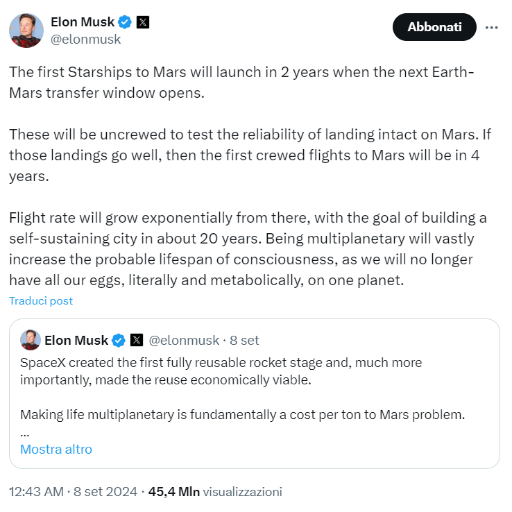 Starship, Elon Musk