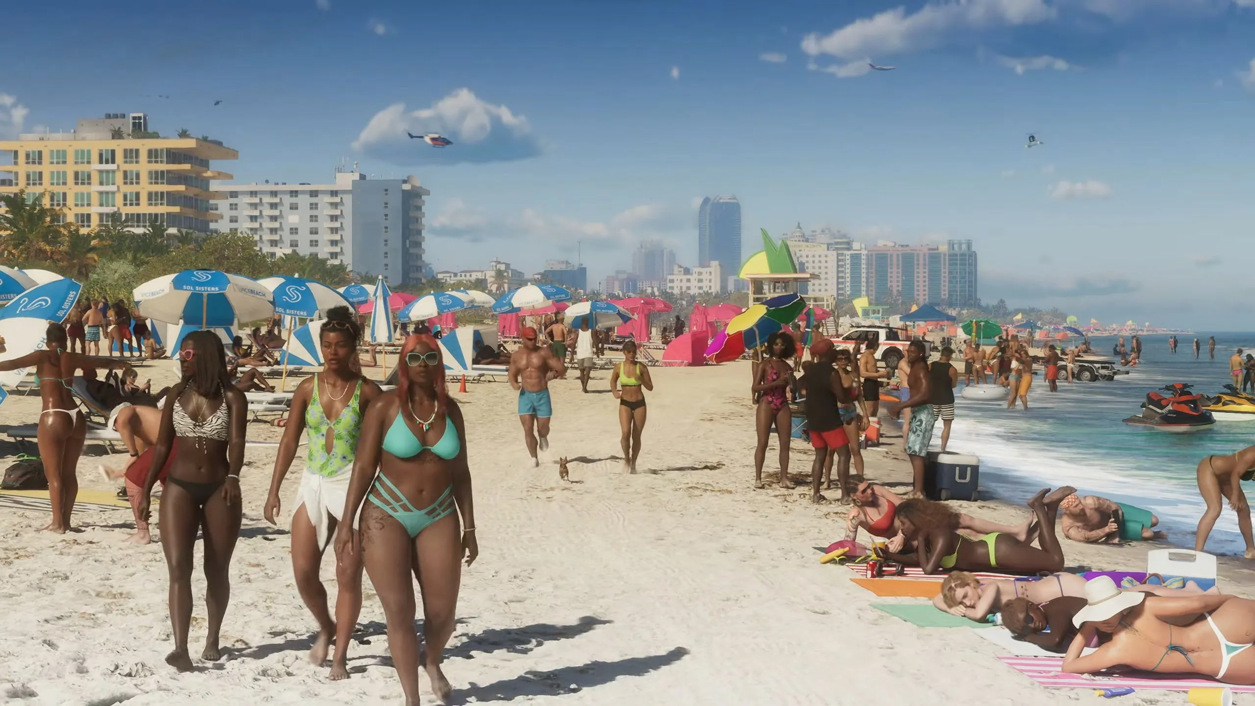 GTA 6, la spiaggia popolata e densa di npc