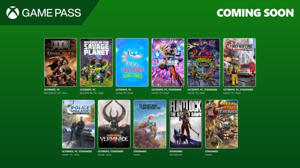 xbox game pass maggio 2025