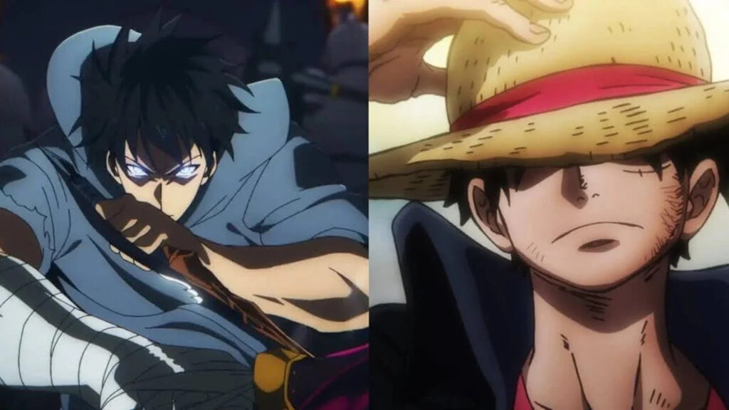 Solo Leveling supera One Piece su Crunchyroll: l'ascesa di un nuovo re degli anime sulla piattaforma 1 Jinwoo and Luffy