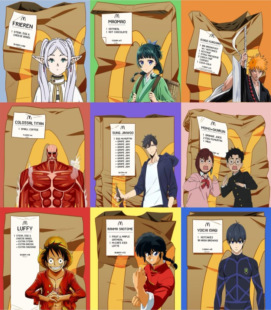 McDonald's serve anime a colazione: ecco cosa mangiano vari protagonisti, da One Piece a Dandadan 1 image 59