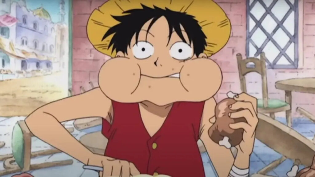One Piece: un fan ricrea la copertina scartata da Oda per il volume 112 2 luffy mangia mc one piece