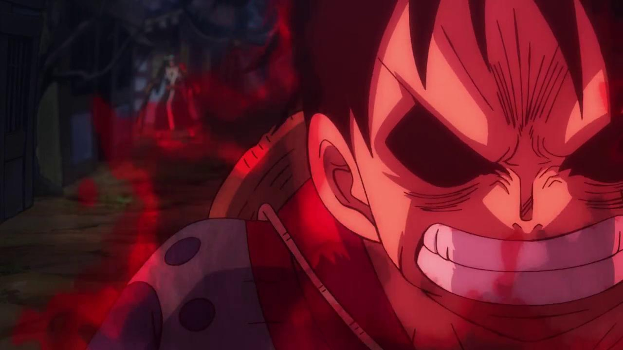 Luffy di one piece consumato dalla rabbia
