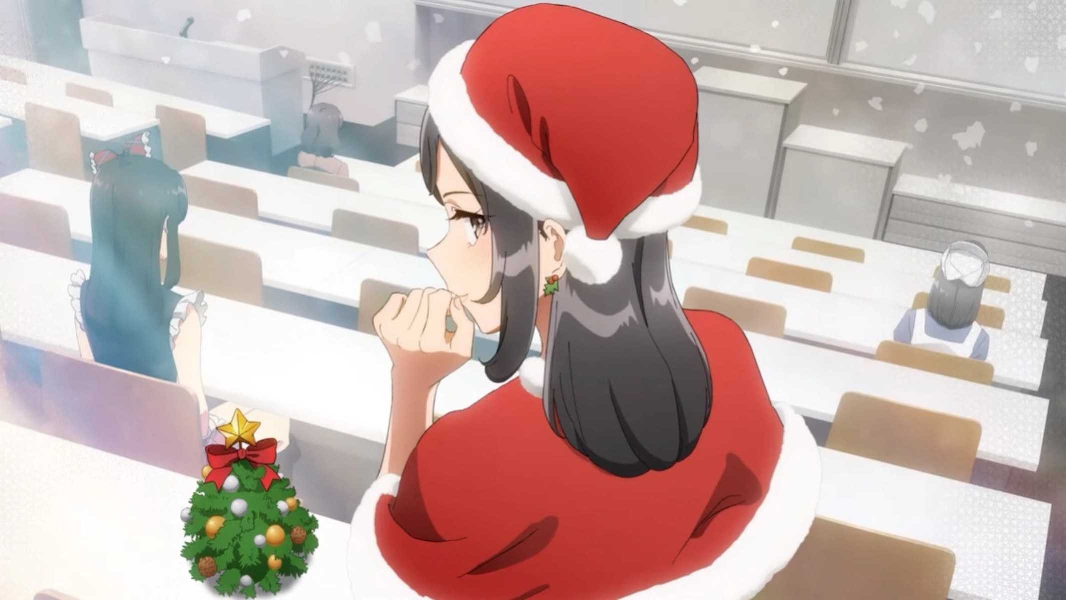 Miniskirt santa in Rascal Does Not Dream of Santa Claus