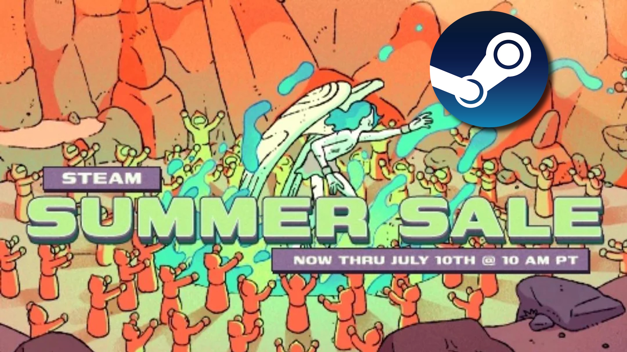 Immagine celebrativa principale dei Saldi Estivi 2025 di Steam