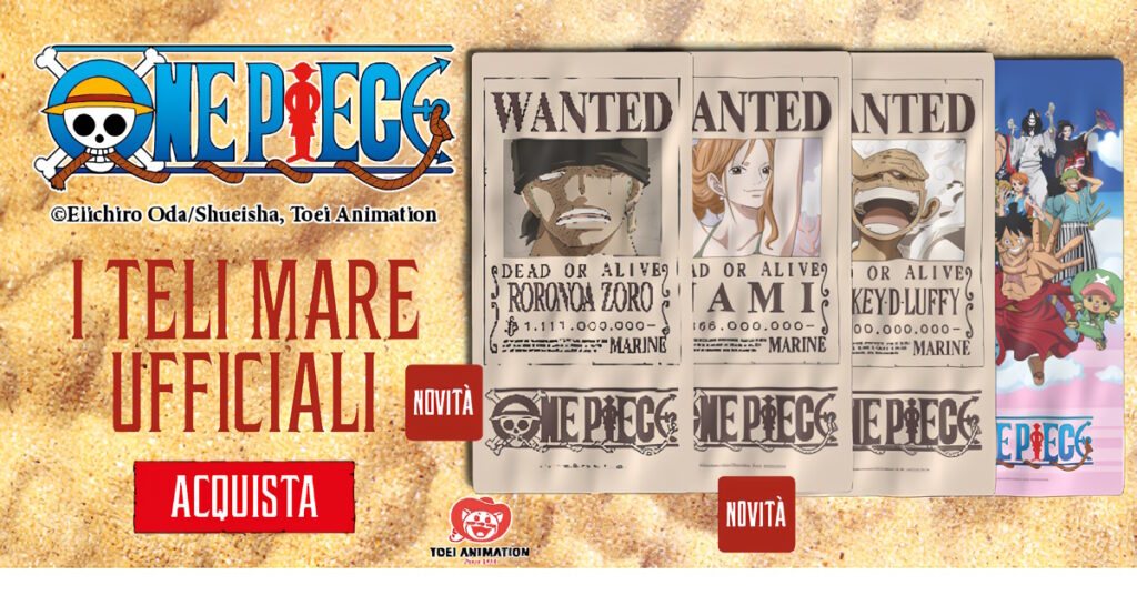One Piece, in spiaggia con Zoro, Nami e Luffy: arrivano i teli da mare firmati Gazzetta 1 teli da mare one piece gazzetta