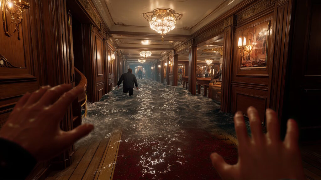 Titanic Escape Simulator: il gioco diventa virale con screenshot completamente generati da AI 2 titanic escape simulator indoor