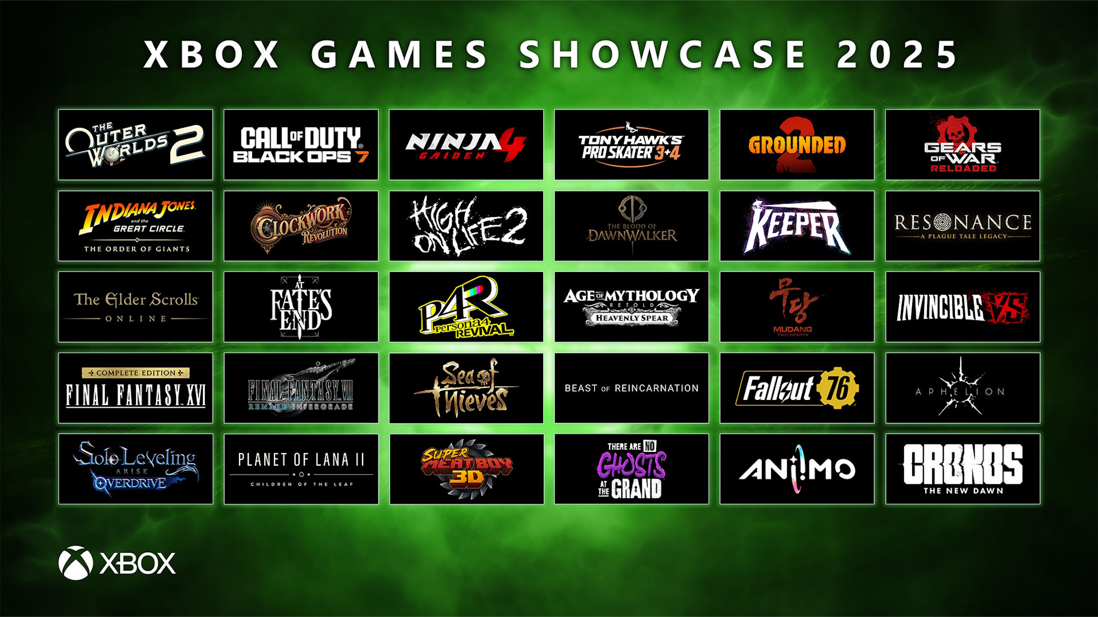 Tutti i titoli annunciati o mostrati all'Xbox Games Showcase 2025