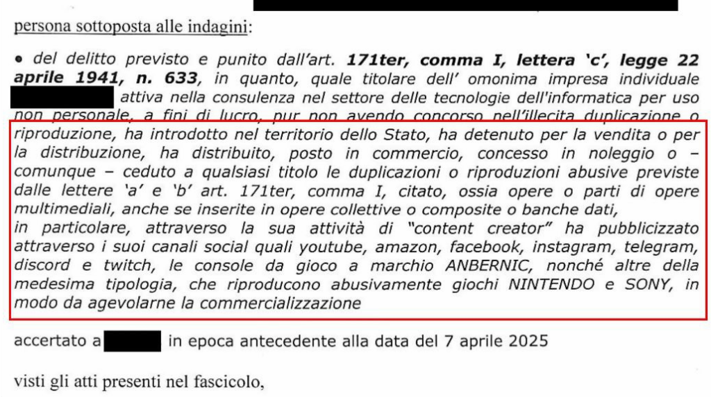 Emulazione sotto indagine in Italia? Lo youtuber Once Were Nerd denunciato per le recensioni di retro-console 2 denuncia penale oncewerenerd legge emulazione