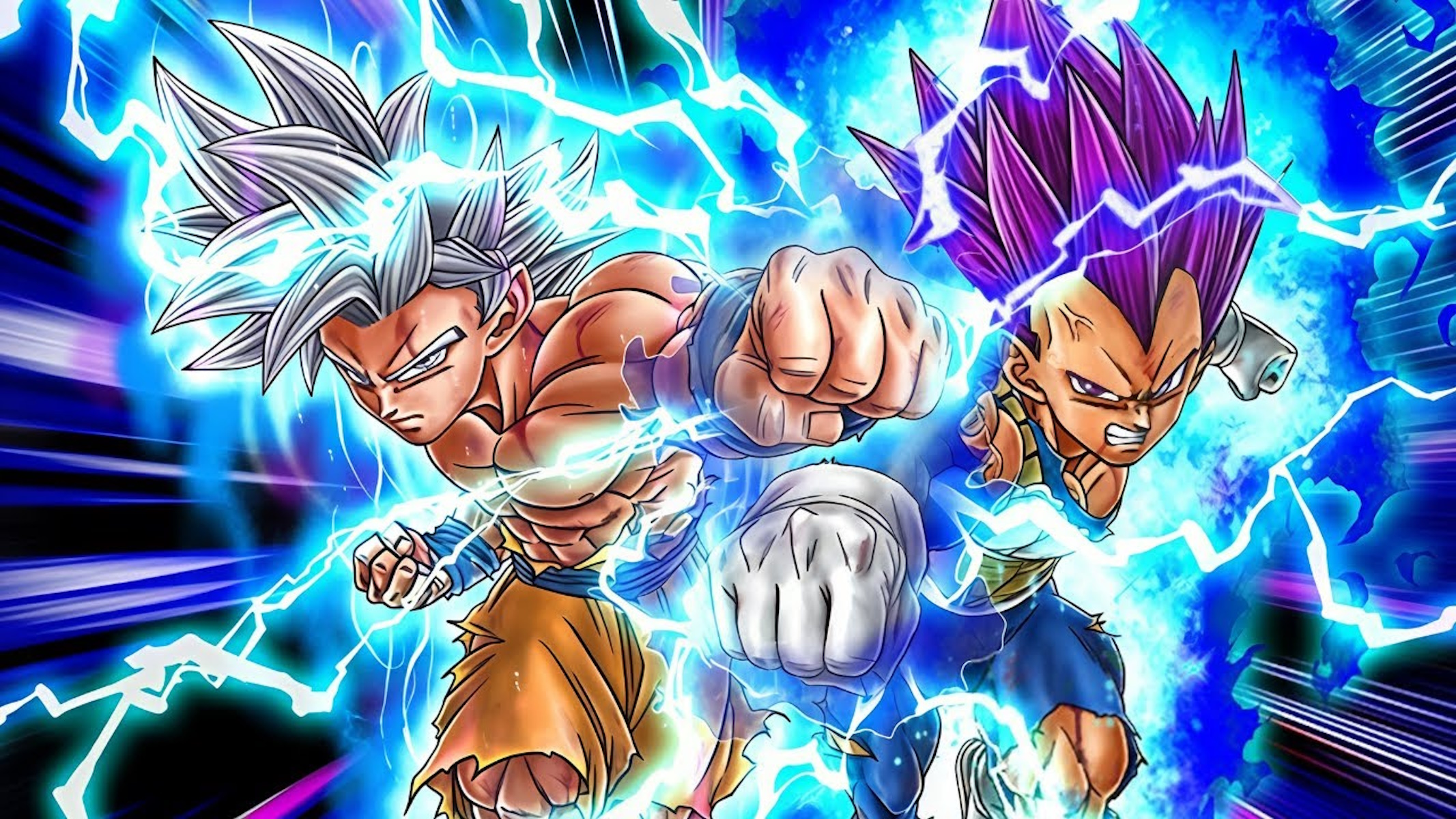 Goku Ultra Istinto e Vegeta Ultra Ego di Dragon Ball Super