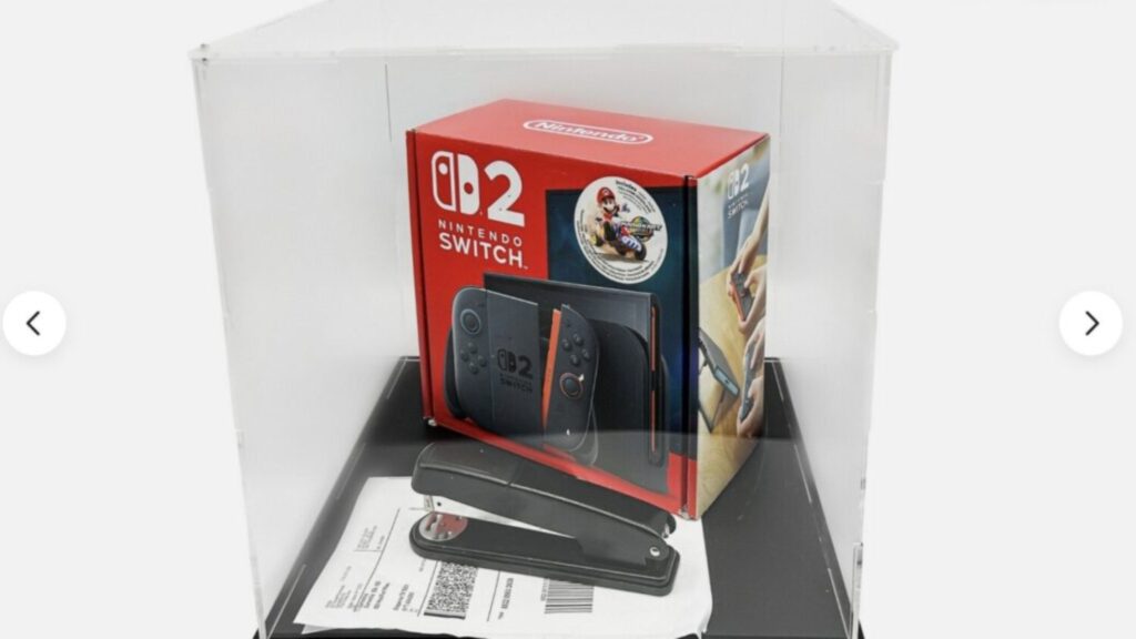 GameStop mette all'asta la spillatrice con cui è stata danneggiata una Nintendo Switch 2! 1 gamestop stapler switch2 ebay auction jul202025 1038x576 1