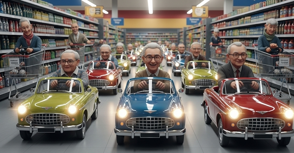 Carrefour, anziano entra con la minicar e parcheggia tra gli scaffali: "Le borse pesano" 2 image 73