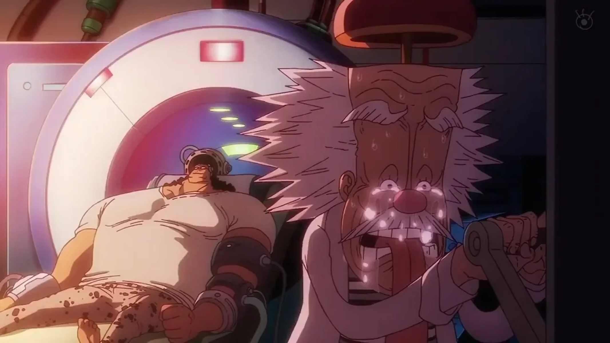l'episodio 1136 di one piece in cui vegapunk piange, togliendo la memoria a kuma