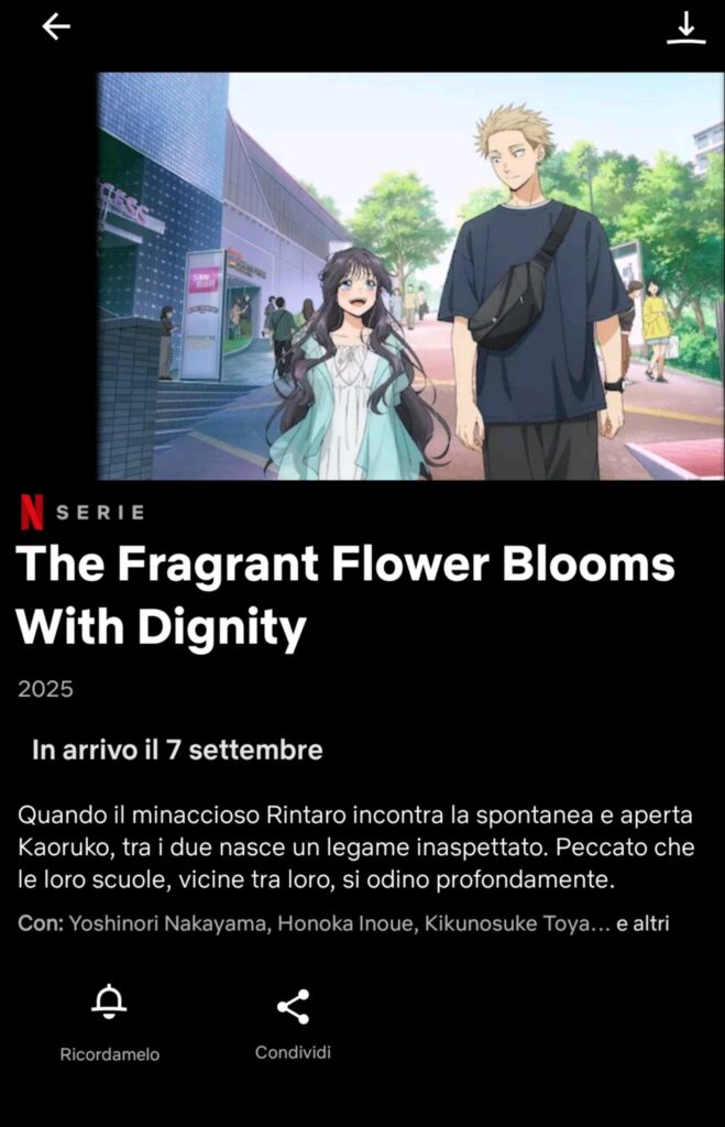 The Fragrant Flower Bloom with Dignity arriverà su Netflix dal 7 settembre 1 Fragrant Flower
