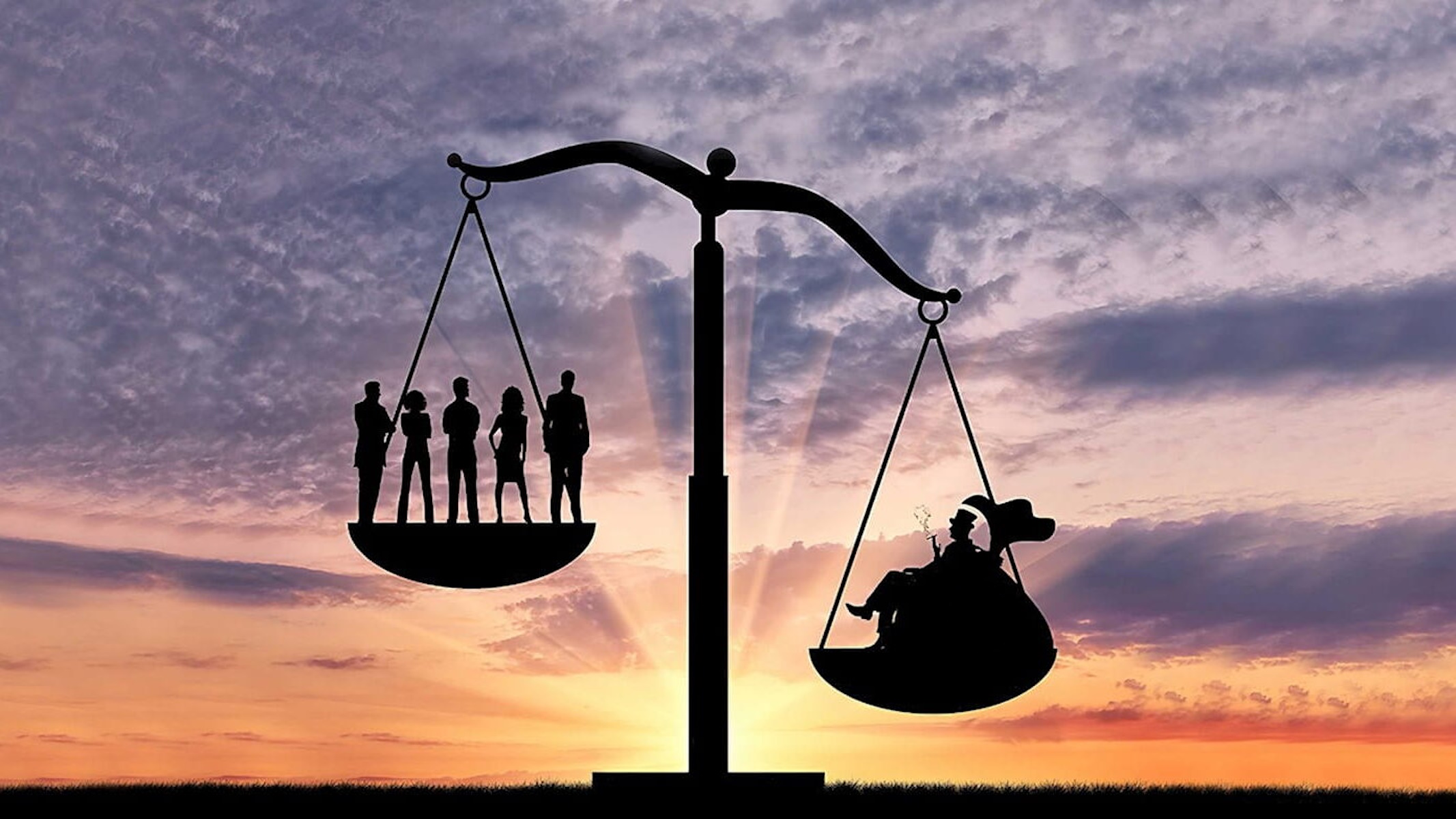 la bilancia sociale basata sulla ricchezza