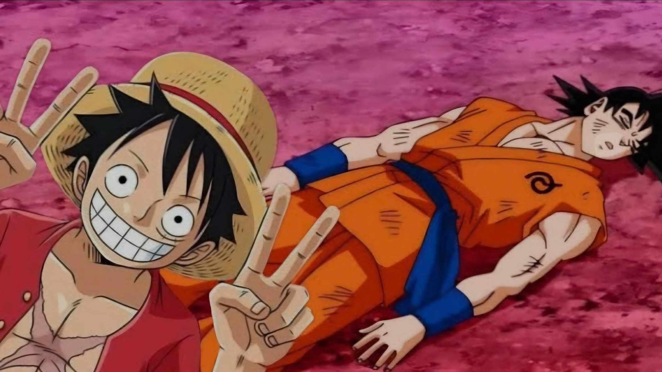 Luffy di One Piece sconfigge Goku di Dragon Ball