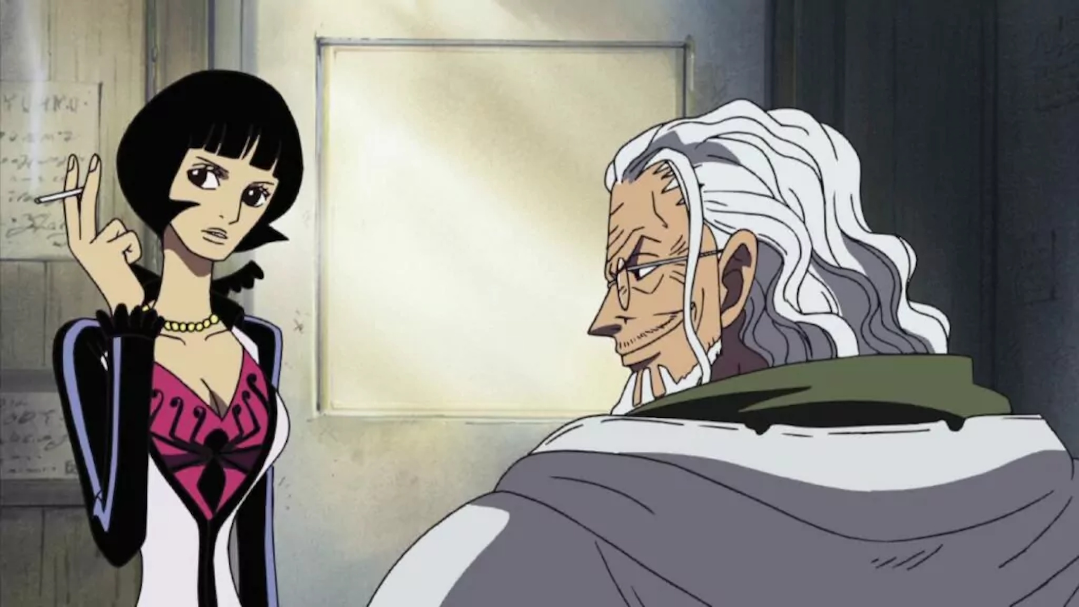 Rayleigh e Shakky nell'anime di One Piece