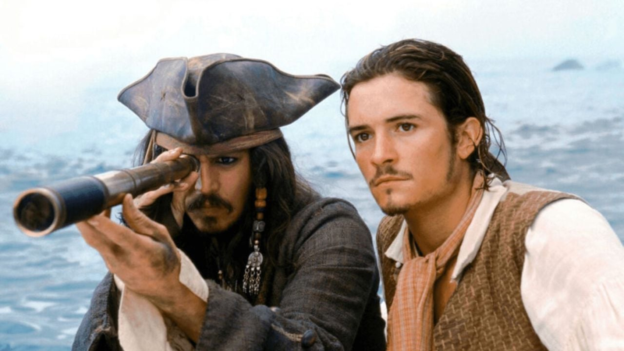 Jack Sparrow e Will Turner in Pirati dei Caraibi