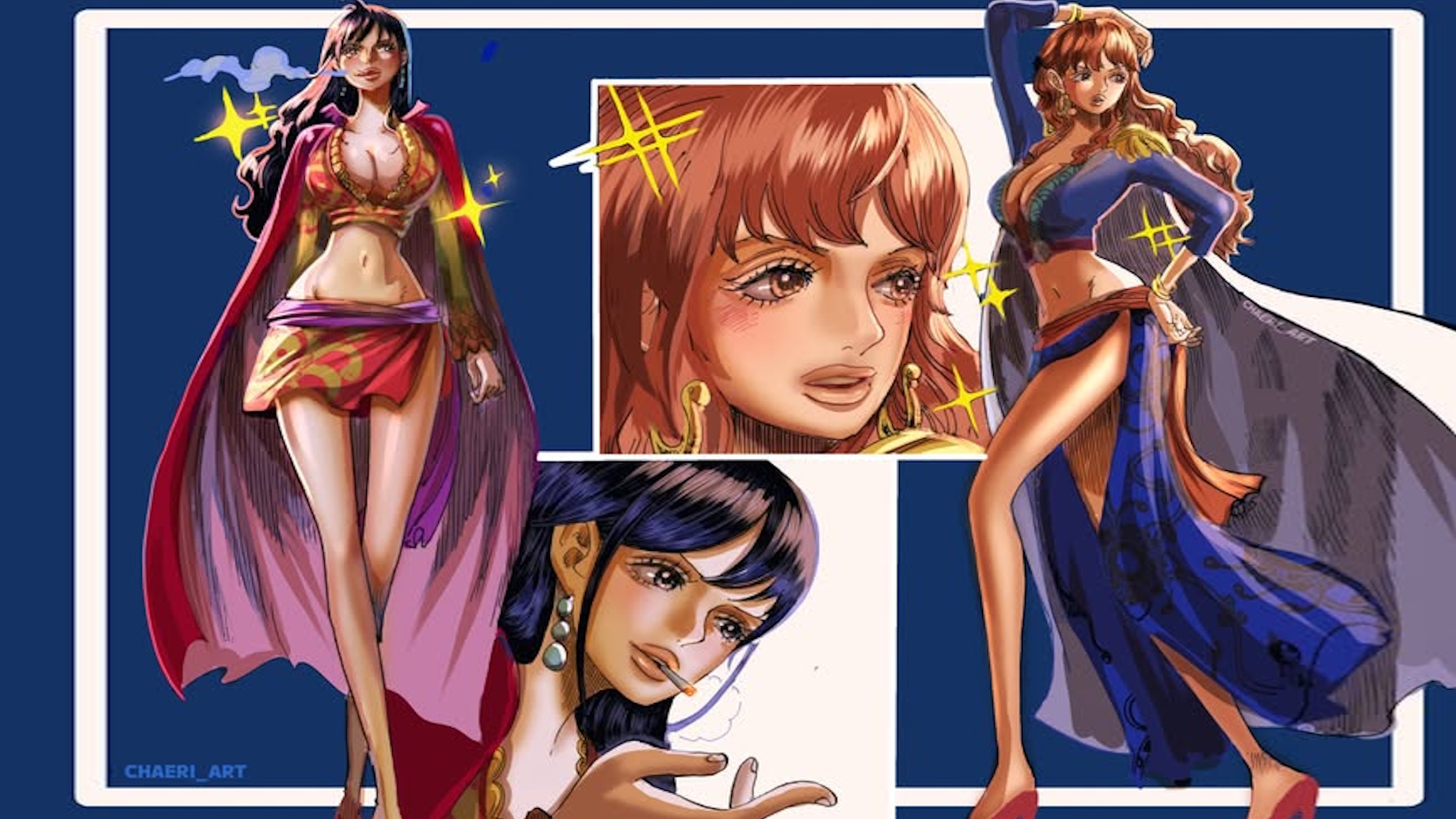 le giovani Shakuyaku e Gloriosa di One Piece