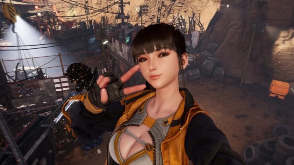 stellar blade eve peace sign