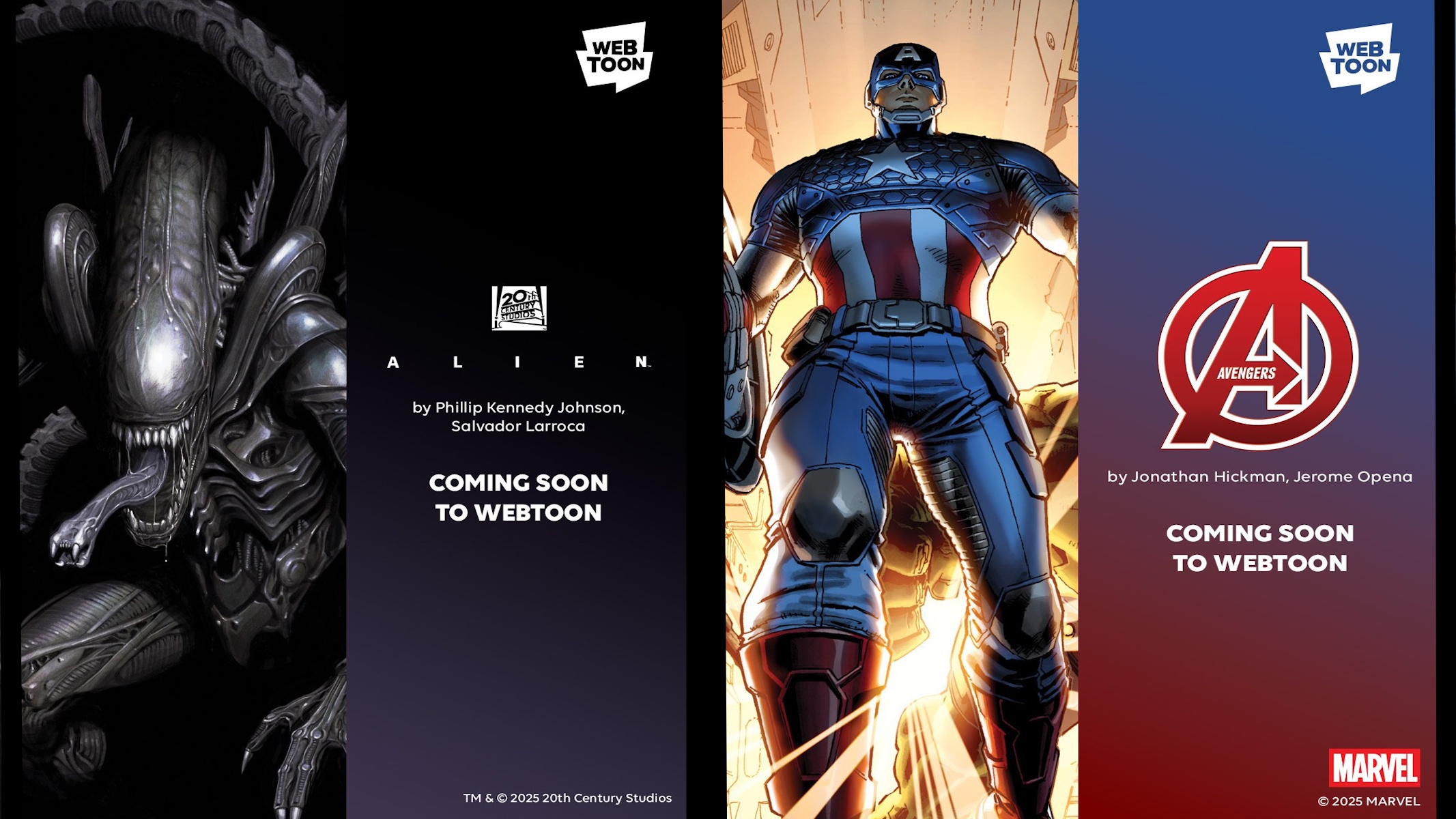 Webtoon Disney Marvel e 20th Century