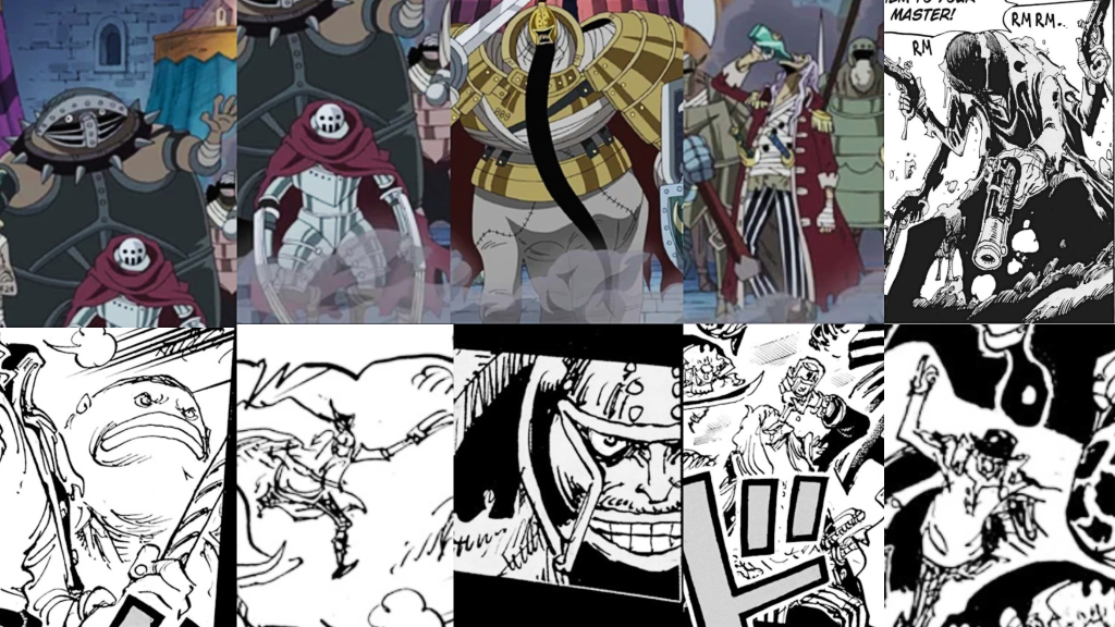 One Piece 1158: con il nuovo capitolo, torna in voga una plausibile teoria su Thriller Bark 3 Gecko Morias general zombies side by side next to the rocks pirates