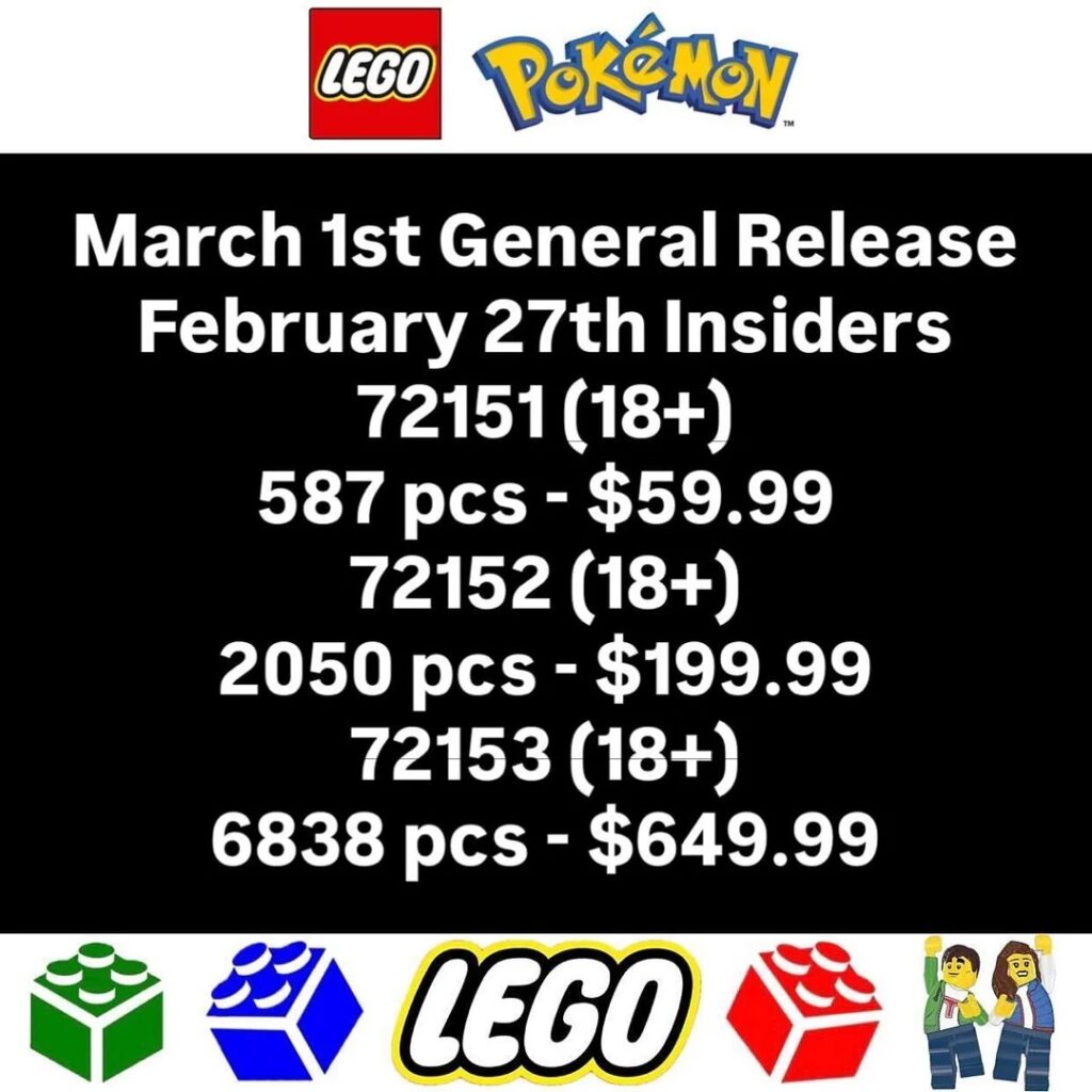 Lego Pokémon: un leak rivela i primi dettagli sui set in arrivo nel 2026 2 Pokémon