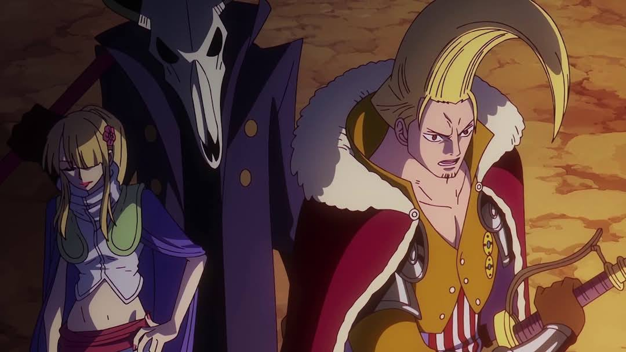 Garling e i cavalieri divini a God Valley nell'anime di One Piece
