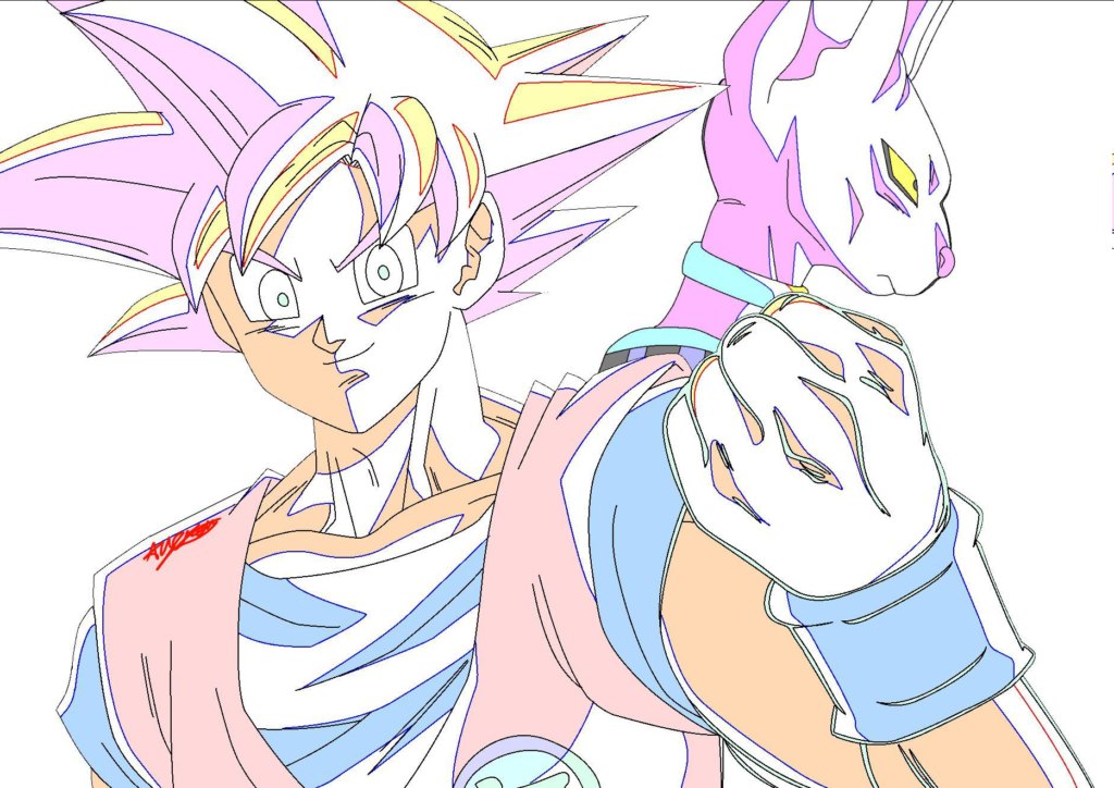 Illustrazione di Dragon Ball Super, realizzata dall’animatore eyro