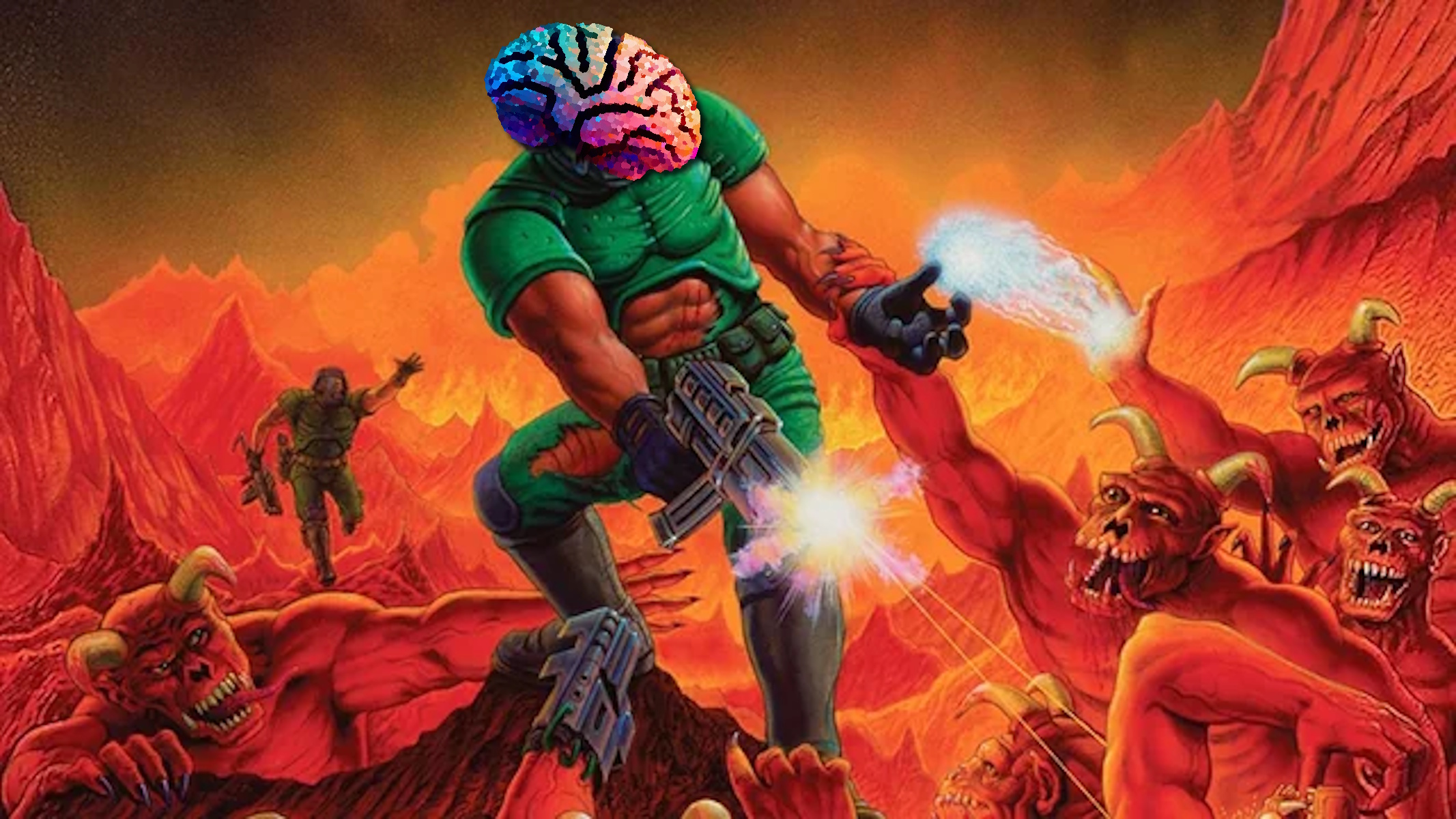 un cervello che gioca a doom