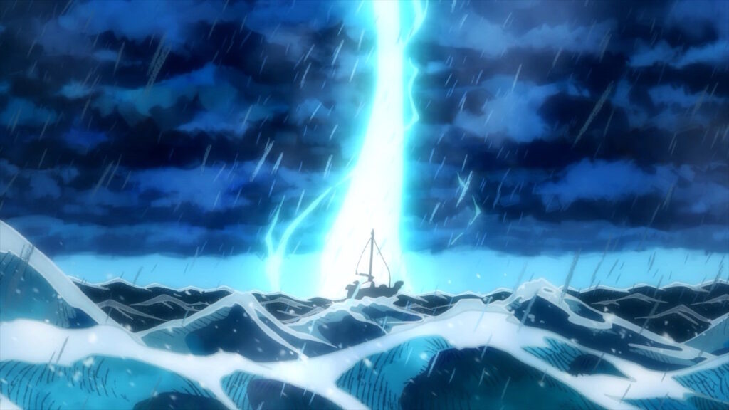 one piece pioggia tuoni