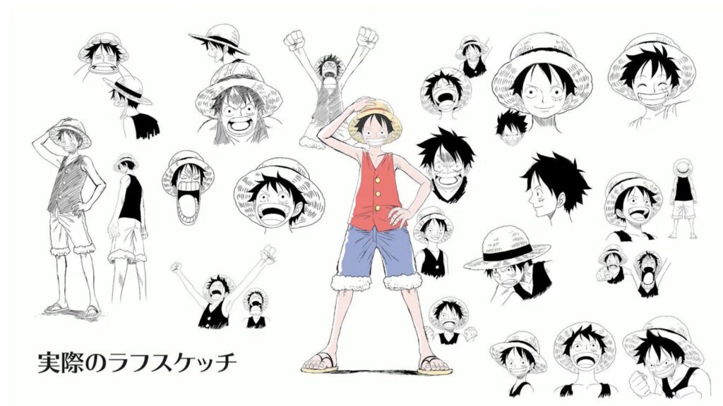 the one piece luffy wit studio
